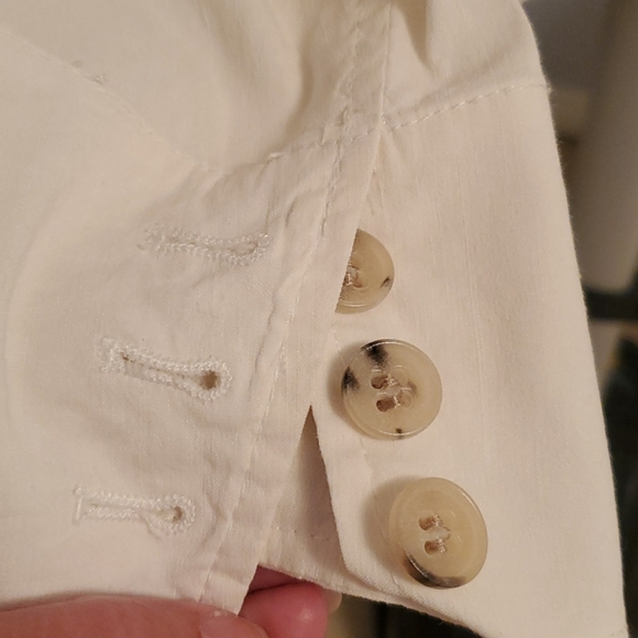 Theory White Linen Jacket Size 4 - Picture 5 of 10